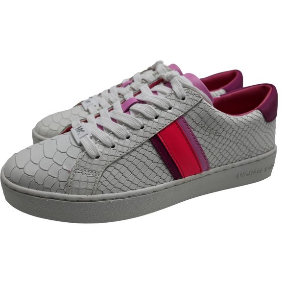 Michael Kors RVING Snake-Embossed Leather Sneakers - Picture 1 of 5